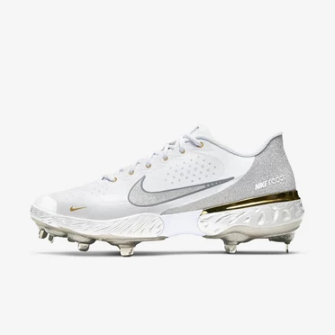 Nike Alpha Huarache Elite 3 Beyzbol Ayakkabısı Kadın Beyaz Gri Metal Gümüş | TR4257062