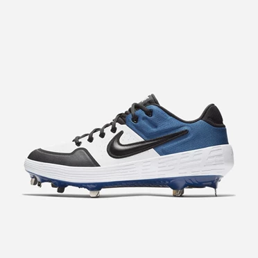 Nike Alpha Huarache Elite 3 Beyzbol Ayakkabısı Erkek Beyaz Mavi Beyaz Siyah | TR4258536