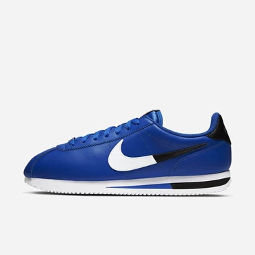 Nike Cortez Basic Spor Ayakkabı Erkek Kraliyet Mavisi Siyah Beyaz Beyaz | TR4257660