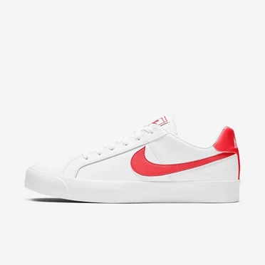 Nike Court Royale Spor Ayakkabı Kadın Beyaz Açık Kahverengi Kırmızı | TR4257153