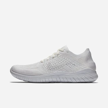 Nike Free RN Flyknit 2018 Koşu Ayakkabısı Erkek Beyaz Beyaz | TR4259585