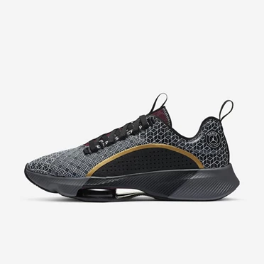 Nike Jordan Air Zoom Renegade Jordans Erkek Siyah Bordo Beyaz Metal Altın | TR4258185