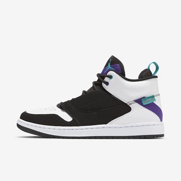 Nike Jordan Fadeaway Spor Ayakkabı Erkek Siyah Beyaz Mor Yeşil | TR4256738