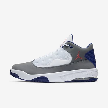 Nike Jordan Max Aura 2 Jordans Erkek Gri Beyaz Koyu Kraliyet Mavisi Mavi Kırmızı | TR4256416