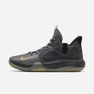 Nike KD Trey 5 Basketbol Ayakkabısı Erkek Koyu Gri Siyah Altın Metal Altın | TR4257057