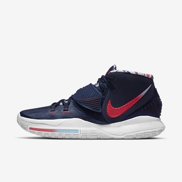 Nike Kyrie 6 Basketbol Ayakkabısı Kadın Lacivert Mavi Kırmızı | TR4258632