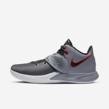 Nike Kyrie Flytrap 3 Basketbol Ayakkabısı Kadın Gri Açık Kırmızı Beyaz Siyah | TR4256764