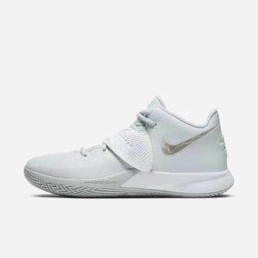 Nike Kyrie Flytrap 3 Basketbol Ayakkabısı Kadın Platini Beyaz Metal Gümüş | TR4257294