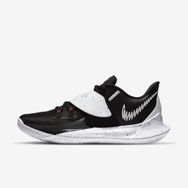 Nike Kyrie Low 3 Basketbol Ayakkabısı Erkek Siyah Beyaz Metal Gümüş | TR4259316