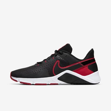Nike Legend Spor Ayakkabı Erkek Siyah Kırmızı Beyaz Siyah | TR4257908