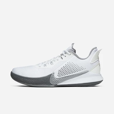 Nike Mamba Fury Basketbol Ayakkabısı Erkek Beyaz Platini Beyaz Gri | TR4259439