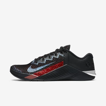 Nike Metcon 6 Çapraz Ayakkabı Erkek Siyah Açık Kırmızı Metal Gümüş Siyah | TR4256593