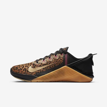 Nike Metcon 6 Çapraz Ayakkabı Kadın Siyah Kahverengi Metal Altın | TR4257553