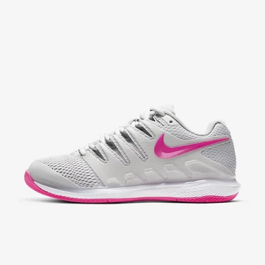 Nike NikeCourt Air Zoom Tenis Ayakkabısı Kadın Gri Beyaz Pembe | TR4257171