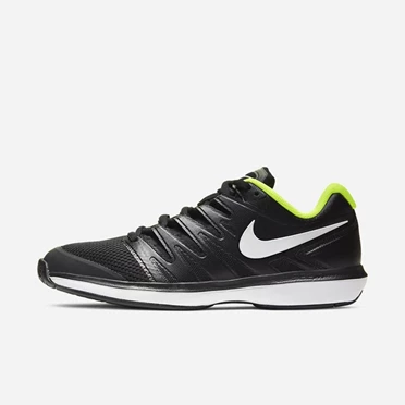 Nike NikeCourt Air Zoom Tenis Ayakkabısı Erkek Siyah Beyaz | TR4258174