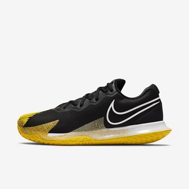 Nike NikeCourt Air Zoom Tenis Ayakkabısı Erkek Siyah Sarı Beyaz | TR4258425