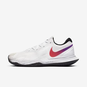Nike NikeCourt Air Zoom Tenis Ayakkabısı Erkek Beyaz Siyah Yeşil Beyaz | TR4258818