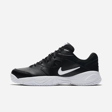 Nike NikeCourt Lite 2 Tenis Ayakkabısı Erkek Siyah Beyaz Beyaz | TR4257685