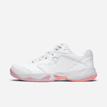 Nike NikeCourt Lite 2 Tenis Ayakkabısı Kadın Beyaz Kırmızı Beyaz | TR4258599