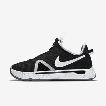 Nike PG 4 Basketbol Ayakkabısı Erkek Siyah Platini Beyaz | TR4257358