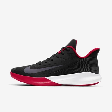 Nike Precision 4 Basketbol Ayakkabısı Kadın Siyah Kırmızı Beyaz Koyu Gri | TR4258988
