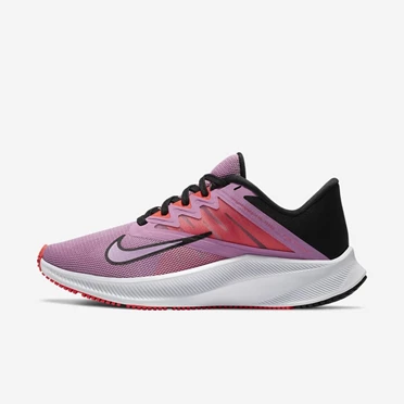 Nike Quest 3 Koşu Ayakkabısı Kadın Pembe Kırmızı Siyah | TR4259356