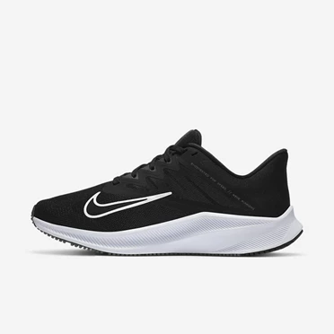 Nike Quest 3 Koşu Ayakkabısı Kadın Siyah Gri Beyaz | TR4257895