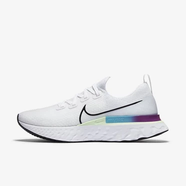 Nike React Infinity Run Flyknit Koşu Ayakkabısı Erkek Beyaz Yeşil Açık Turkuaz Siyah | TR4257782