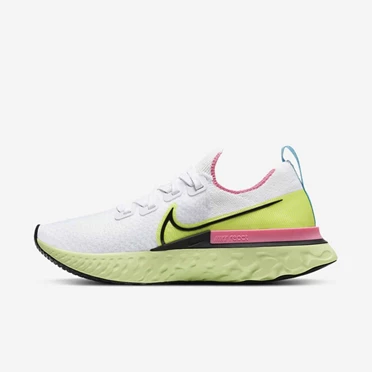 Nike React Infinity Run Flyknit Koşu Ayakkabısı Kadın Beyaz Pembe Siyah | TR4259303