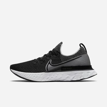 Nike React Infinity Run Flyknit Koşu Ayakkabısı Erkek Siyah Beyaz Beyaz | TR4259464