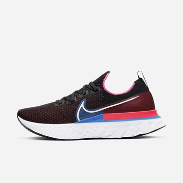 Nike React Infinity Run Flyknit Spor Ayakkabı Erkek Siyah Kırmızı Mavi Beyaz | TR4258998