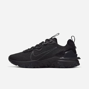 Nike React Vision Spor Ayakkabı Erkek Siyah Siyah Koyu Gri Koyu Gri | TR4256449