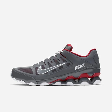 Nike Reax Spor Ayakkabı Erkek Koyu Gri Kırmızı Beyaz Koyu Gri | TR4257241