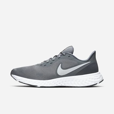 Nike Revolution 5 Koşu Ayakkabısı Erkek Gri Koyu Gri Platini | TR4257268