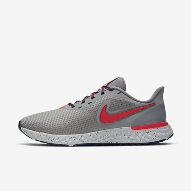 Nike Revolution 5 Koşu Ayakkabısı Erkek Gri Lacivert Gri Kırmızı | TR4258655
