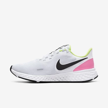 Nike Revolution 5 Koşu Ayakkabısı Kadın Beyaz Pembe Siyah | TR4257236
