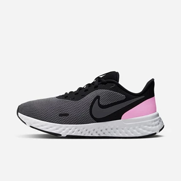 Nike Revolution 5 Koşu Ayakkabısı Kadın Siyah Koyu Gri Platini Pembe | TR4258118