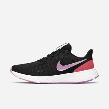 Nike Revolution 5 Koşu Ayakkabısı Kadın Siyah Kırmızı Pembe | TR4258184