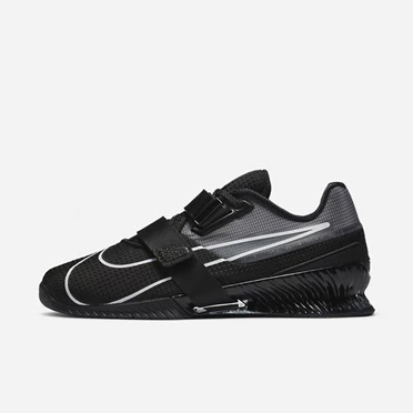 Nike Romaleos 4 Halter Ayakkabısı Erkek Siyah Siyah Beyaz | TR4258921