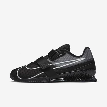 Nike Romaleos 4 Halter Ayakkabısı Kadın Siyah Siyah Beyaz | TR4257407