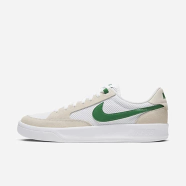 Nike SB Adversary Kaykay Ayakkabısı Kadın Beyaz Beyaz Beyaz Koyu Yeşil | TR4256400
