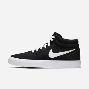 Nike SB Charge Kaykay Ayakkabısı Erkek Siyah Siyah Beyaz Beyaz | TR4259414