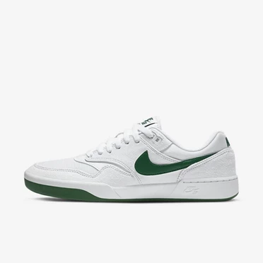 Nike SB GTS Return Kaykay Ayakkabısı Kadın Beyaz Beyaz Beyaz Koyu Yeşil | TR4259379