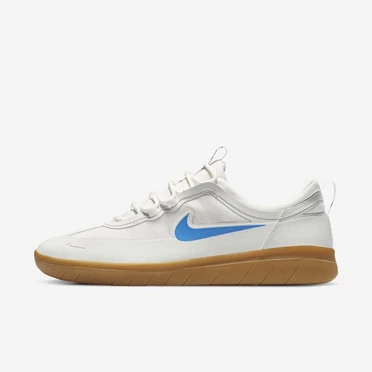 Nike SB Nyjah Free Kaykay Ayakkabısı Erkek Beyaz Açık Kahverengi Açık Mavi | TR4257374