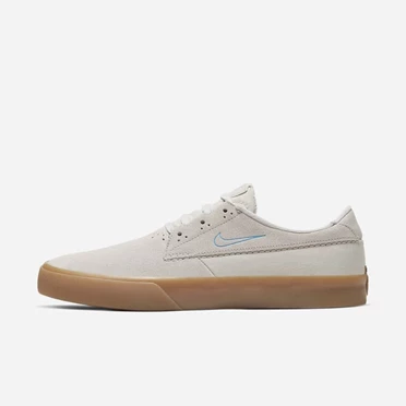 Nike SB Shane Kaykay Ayakkabısı Erkek Beyaz Beyaz Açık Kahverengi Mavi | TR4257817