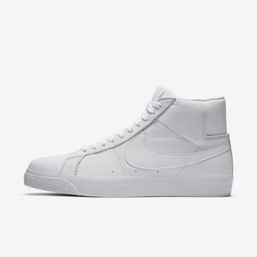 Nike SB Zoom Blazer Mid Cut Kaykay Ayakkabısı Kadın Beyaz Beyaz Beyaz | TR4258662