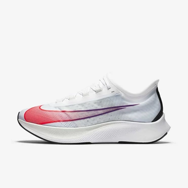 Nike Zoom Fly 3 Koşu Ayakkabısı Erkek Beyaz Mor Kırmızı | TR4258189