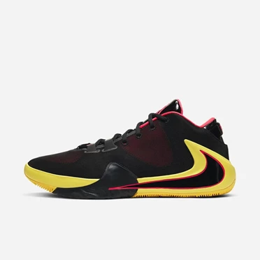 Nike Zoom Freak 1 Basketbol Ayakkabısı Erkek Siyah Kırmızı Sarı Siyah | TR4257237