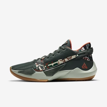 Nike Zoom Freak 2 Basketbol Ayakkabısı Erkek Yeşil Kahverengi | TR4256780